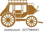 A Stagecoach image. Vector illustration with transparent background.