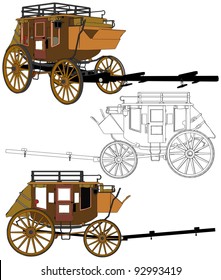 Stagecoach Without  Horses Vector 03