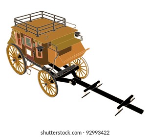 Stagecoach Without  Horses Vector 04