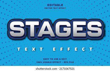 Stages Editable Text Effect With Modern And Simple Style, Usable For Logo Or Campaign Title