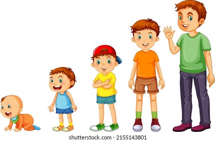 Stages Human Growth Illustration Stock Vector (Royalty Free) 2155143801 ...