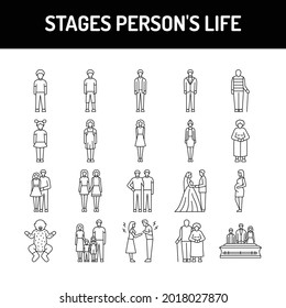 Stages person's life line