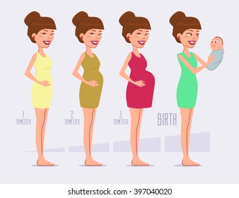 590 Pregnancy stages cartoon Images, Stock Photos & Vectors | Shutterstock