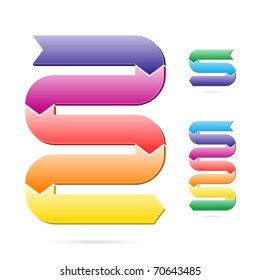 Stages of process chart. Easily editable vector.