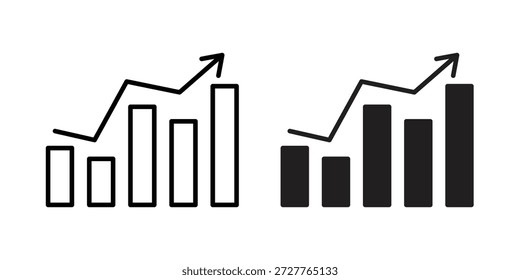 Conceito de ícone de estagflação. ícone de ui linear perfeito em pixels.