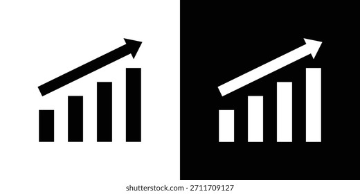 Icono de estanflación Establecer colección. Silueta de Vector.