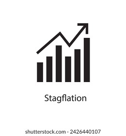 Stagflation-Symbol. einfache flache trendige Stil Vektor auf weißem Hintergrund..eps