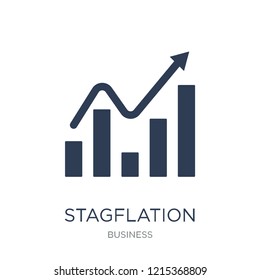 Stagflation icon. Trendy flat vector Stagflation icon on white background from business collection, vector illustration can be use for web and mobile, eps10