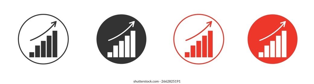 Iconos de estanflación. Estilo de diseño plano. Símbolos de Vector de Diseño gráfico. 