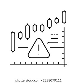 stagflation online market line icon vector. stagflation online market sign. isolated contour symbol black illustration
