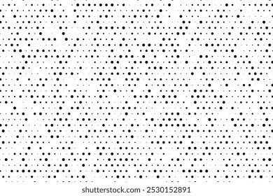 Staggered dot pattern with varied sizes on grid