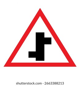 Señal de intersección escalonada Reglas de tráfico Ilustración de diseño de símbolo de señal de tráfico