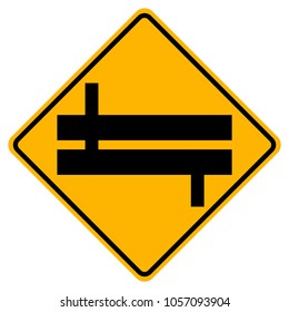 Staggered Junction Traffic Road Sign,Vector Illustration, Isolate On White Background Label. EPS10