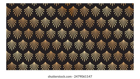 Staggered vintage black and gold pattern with gold heraldic, gold chains, buttons. Classic square grid. Vector fleur de lis seamless background
