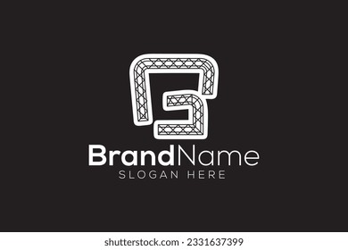 Staging and rigging letter G logo design vector template