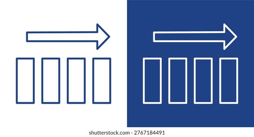 Stagnation Blue And White Icon Style Collection