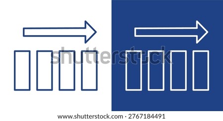 Stagnation Blue And White Icon Style Collection