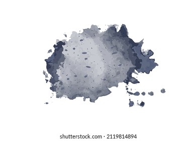 A stain of black damp mold.  Fungus or mold blots in a humid environment. Toxic, poisonous element, microbe. A rotten, dirty  spot. Affected area with mold. Virus damaging mildew. Vector illustration