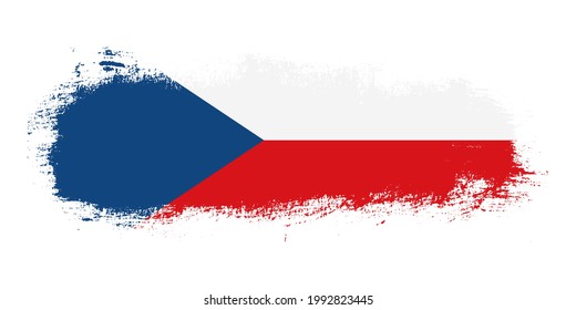 Bandera de pincel de azotes en el país checo con fondo abstracto de concepto de pancarta