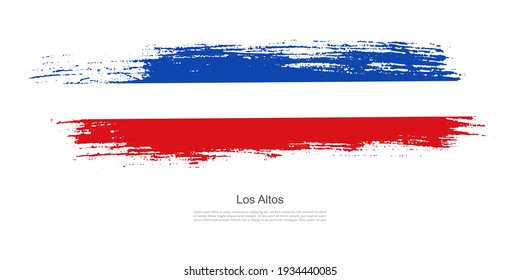 Stain brush stroke flag of Los Altos with creative brush flag banner theme background