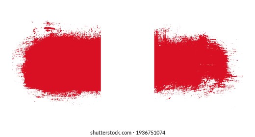 Stain brush stroke flag of Peru country with abstract banner concept background