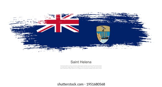 Bandera del pincel de azada de Santa Elena con fondo de tema de la bandera de brocha creativa