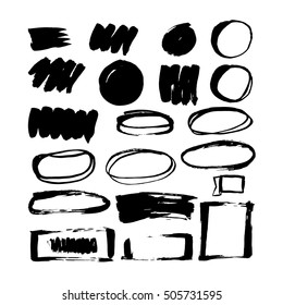 The stain brushes for design. Contains different spot shape and size.