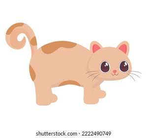 diseño de gato de mancha sobre blanco