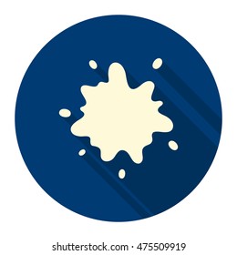 Stain icon flat. Single bio, eco, organic product icon from the big milk set.