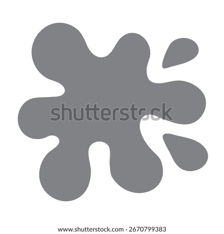 Stain icon isolated on transparent background. Simple irregular splash shape, perfect for dirt, ink, paint, liquid drop, grunge mark, spot and graphic design concepts. 