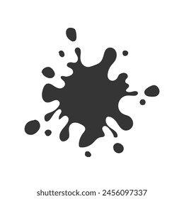 Farbensymbol Silhouette Illustration. Splash Vektorgrafik Grafik Piktogramm Symbol Clip Art. Doodle Sketch Black Sign.