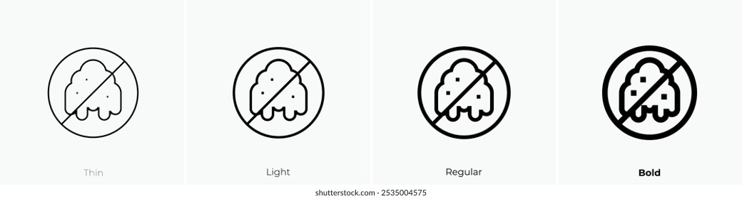 stain icon. Thin, Light Regular And Bold style design isolated on white background