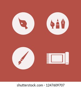 stain icon. stain vector icons set drawing painting tools, carpet and brush