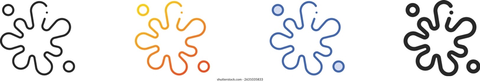 stain icon.Thin Linear, Gradient, Blue Stroke and bold Style Design Isolated On White Background