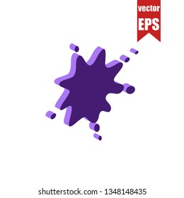 Stain isometric icon.Vector illustration.