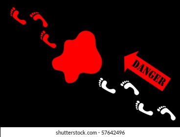 Stain on a black background