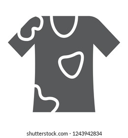 Stain removal glyph icon, laundry and dirt, t-shirt sign, vector graphics, a solid pattern on a white background, eps 10.