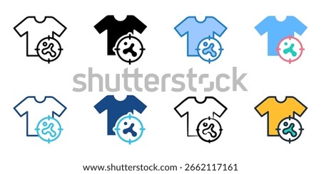 Stain removal icon set multiple style collection 
