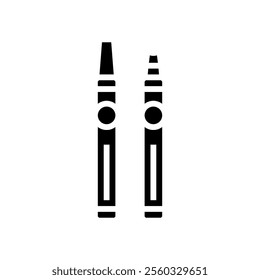 stain remover pen clothes care glyph icon vector. stain remover pen clothes care sign. isolated symbol illustration