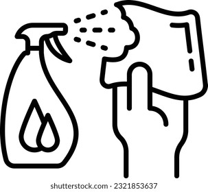 Stain Remover Spray concept,  moist towelette vector icon design, Housekeeping symbol, Home cleaning sign, Professional cleaners equipment stock illustration