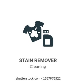 Stain remover vector icon on white background. Flat vector stain remover icon symbol sign from modern cleaning collection for mobile concept and web apps design.