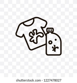 stain remover vector linear icon isolated on transparent background, stain remover transparency concept can be used for web and mobile