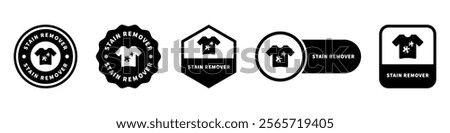 Stain Remover - vector signs for detergent or bleach label.