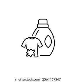 Stain removing liquid laundry detergent. Pixel perfect icon