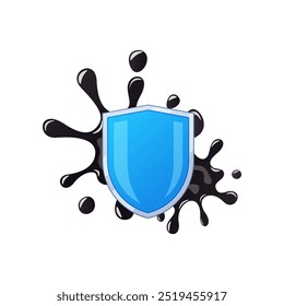 Corar a resistência com o vetor de escudo azul isolado no fundo branco.
