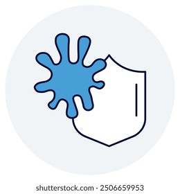 Stain Resistance Icon Design. Represents Stain Protection, Stain Resistant, Anti-Stain, Stain Repellent. Vector icon.