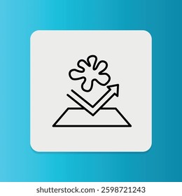 Stain Resistant icon. Editable stroke. Vector illustration.	