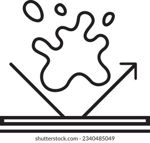 Stain resistant pictogram icon black and white