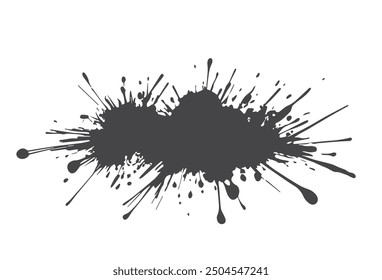 Mancha con salpicaduras. Textura de tinta Grunge. Elementos de Diseño gráfico de Vector aislados