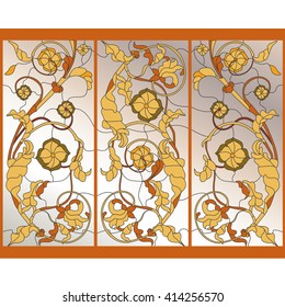 stained coloured glass vector pattern